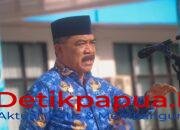 KET: Wakil Bupati Raja Ampat, Drs. Mansur Syahdan, M.Si memberi arahan saat memimpin Apel Peringatan Hari Kesadaran Nasional (HKN) di Lingkungan Pemda Raja Ampat, Senin (17/3/2025)/sumber Foto: Kominfo R4