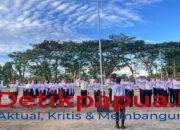 Latihan Hari Kedua Paskibraka Papua Barat Daya Digelar di Halaman Gedung ACC Aimas, Kabupaten Sorong