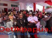 Kapolres Sorong Selatan Hadiri Upacara Dan Puncak Perayaan Peringatan HUT Kabupaten Sorong Selatan Yang Ke-22 Tahun