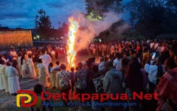 Jangan Jual Tanahmu! Pesan Kuat Pastor Gregorius pada Malam Paskah di Paroki Pikhe