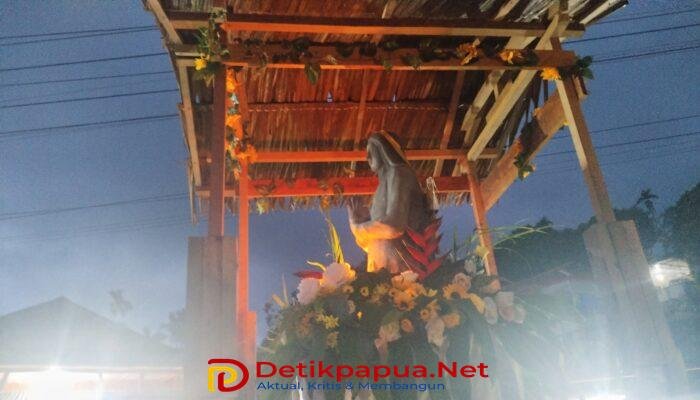 Semarak Penyambutan Bunda Penurahmat Warnai Perayaan 132 Tahun Misi Katolik di Tanah Papua