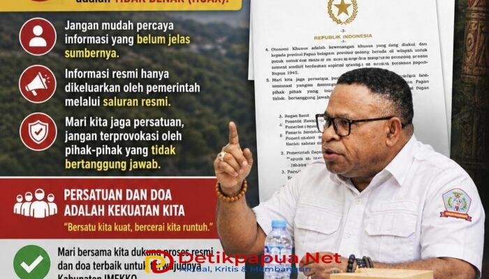 Wabup Sorsel Tegaskan Salinan UU Pengesahan Kabupaten Imekko yang Beredar di Medsos adalah Hoax