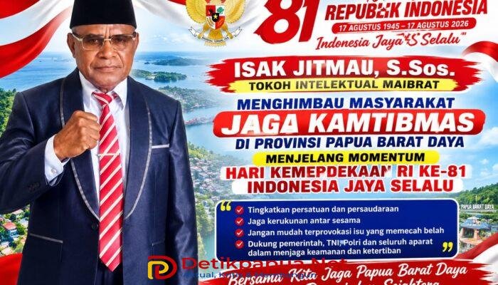 Tokoh Intelektual Maybrat Isak Jitmau Imbau Masyarakat Jaga Kamtibmas Jelang HUT ke-81 Kemerdekaan RI