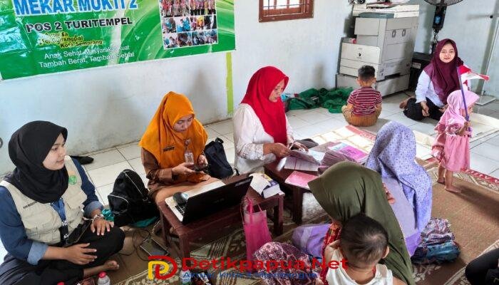 Kolaborasi Bersama Mahasiswa KKN MIT UIN Walisongo, 72 Balita Ikuti Posyandu Mekar Mukti 2