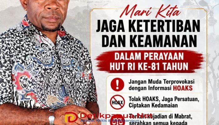 Wempi Abret Ajak Masyarakat Jaga Kamtibmas Sambut HUT RI ke-81
