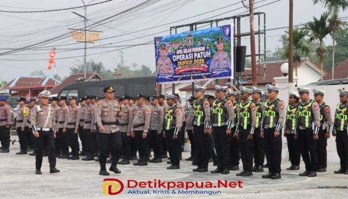 Kapolres Sorong Selatan Pimpin Apel Gelar Pasukan Operasi Patuh Dofior 2026