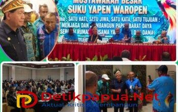 Mubes Suku Besar Yapen Waropen Papua Barat Daya Usung Tema Satu Hati Satu Tujuan